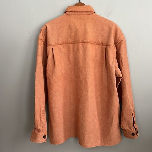 Windsor Lake Heavy Thick Shacket canvas like Shirt nutmeg orange Men’s Large - Picture 10 of 16